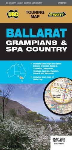 Ballarat Grampians & Spa Country Map 382 18th