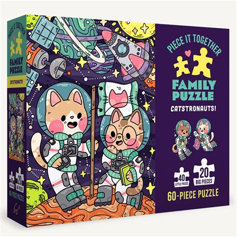 Piece It Together Family Puzzle: Catstronauts!