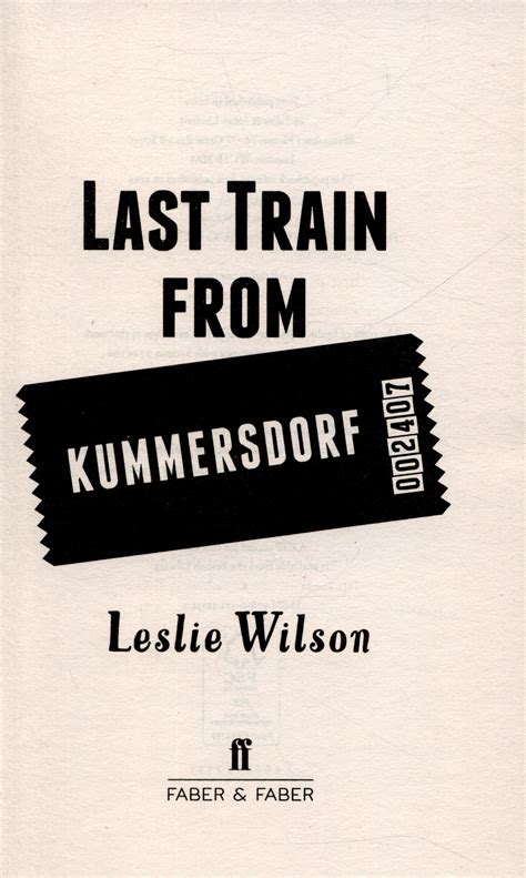 Last Train from Kummersdorf