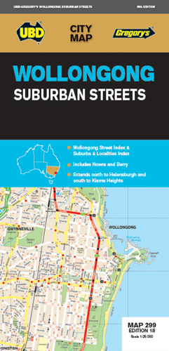 Wollongong Suburban Streets Map 299 18th ed